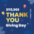 $115,968 - Thank You | Giving Day 2024 graphical message with balloons and fireworks in the background
